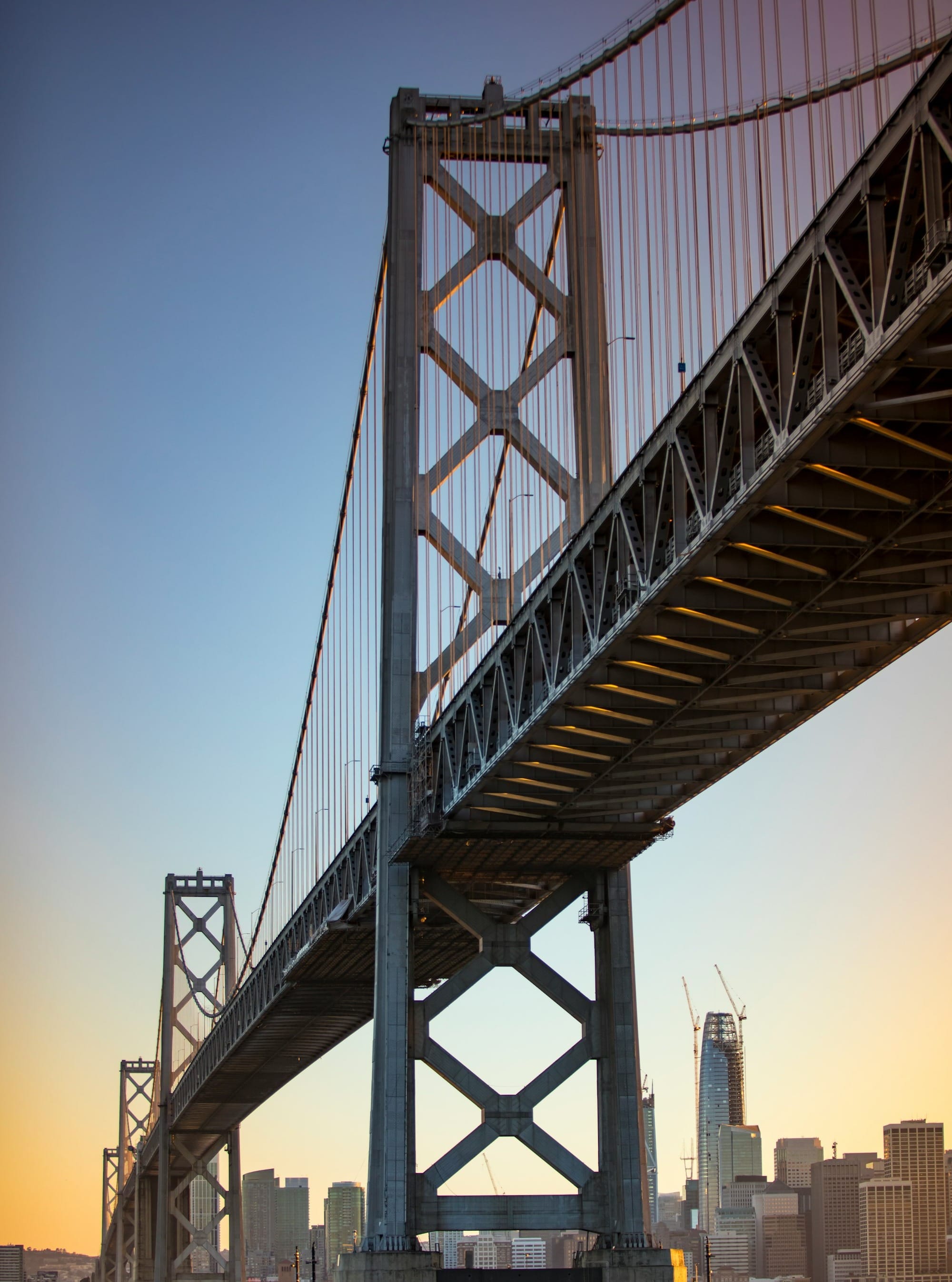 a large bridge spanning over a large body of water